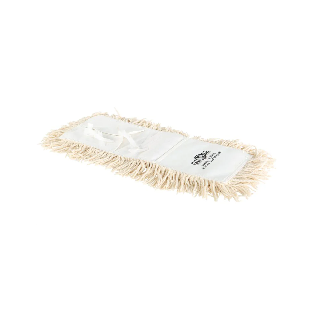 Cotton dust mop with ties